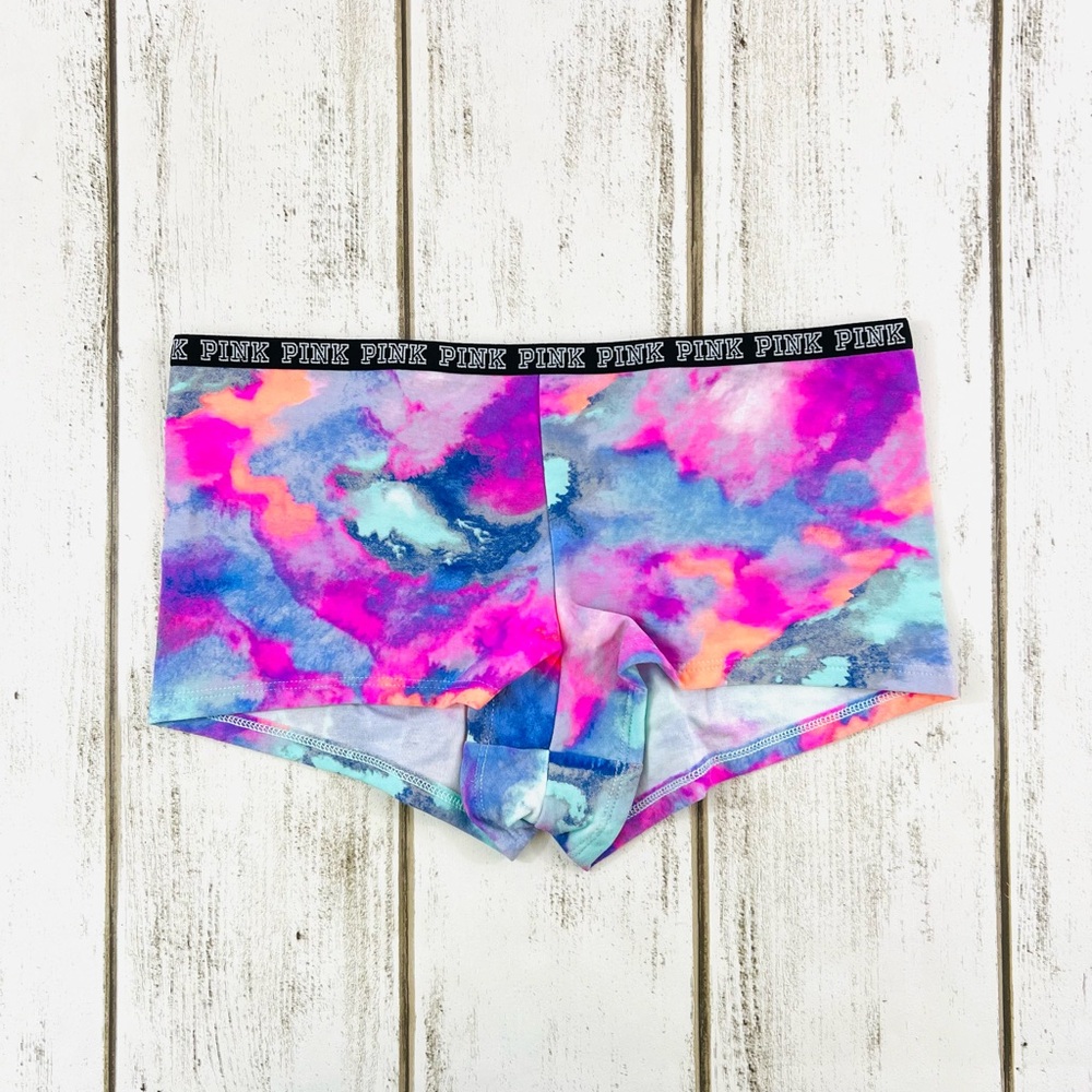 VS PINK Watercolor Low Rise Boyshort Medium Rare